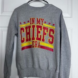 ‘In my chiefs era’ Taylor Swift-inspired sweatshirt, women’s, gray, size small
